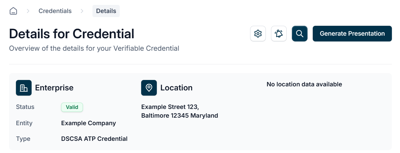 CARO Generating a Verifiable Presentation